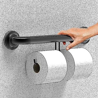 JQK Toilet Paper Storage Stand Matte Black, 304 Stainless Steel