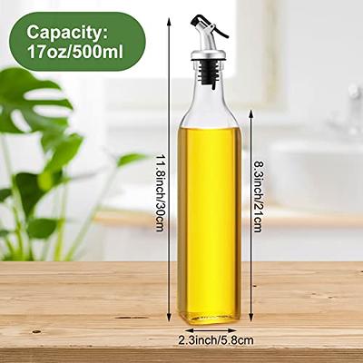 Hsei 12 Pack 17oz Olive Dispenser Bottle for Kitchen Glass Oil and