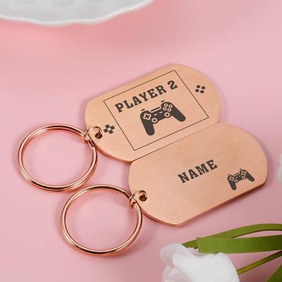 Valentine Couple Keychain, Couples Gifts for Boyfriend Girlfriend Birthday,  Keychain Matching Couple Stuff Wooden Spoof, Wedding gifts for her him for