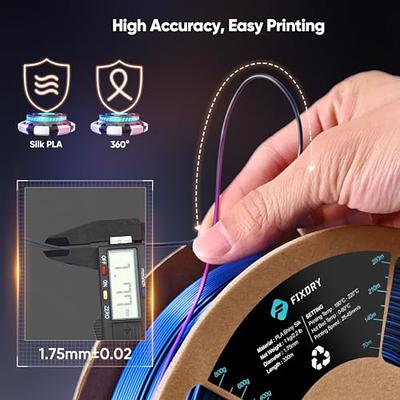 Silk PLA Filament, SUNLU Neatly Wound Shiny PLA 3D Printer Filament 1.75mm  Dimensional Accuracy +/- 0.02mm, Fit Most FDM 3D Printers, Good Vacuum  Packaging, 1kg Spool (2.2lbs), 330 Meters, Silk Black 