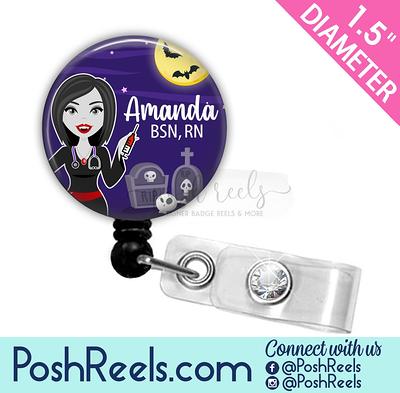 Halloween Nurse Vampire Badge Reel - Cartoon Choice Of Hair Color  Stethoscope Id Tag, Carabiner, Lanyard 2377 - Yahoo Shopping