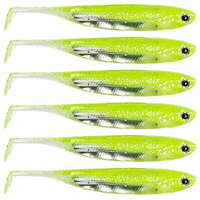 Ozark Trail Soft Plastic Saltwater Shrimp Bait Fishing Lures, 2-Pack. 