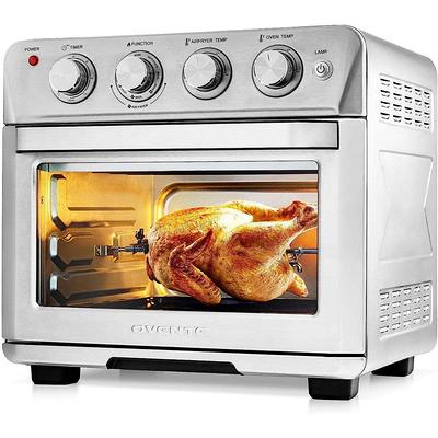 Oster Toaster Oven, 7-in-1 Countertop Toaster Oven, 10.5 x 13 Fits 2  Large Pizzas, Stainless Steel