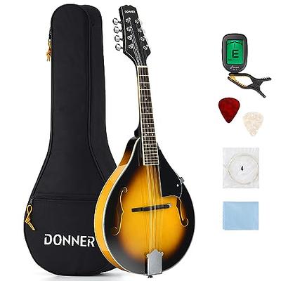 Donner A Style Mandolin Instrument Sunburst Beginner Adult Acoustic  Mandolin Musical Instrument Mahogany 8 String, Bundle With Tuner String Bag Guitar  Picks,DML-1 - Yahoo Shopping