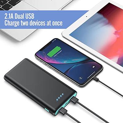 Miady 2-Pack 10000mAh Dual USB Portable Charger, Fast Charging Power B –