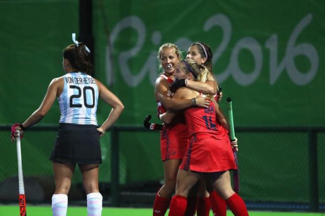 The U.S. celebrates one of its two goals. (Getty Images)