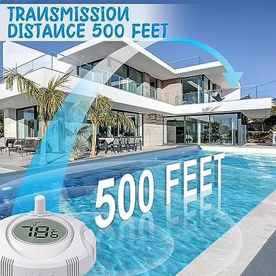 Metoluar Pool Thermometer Solar Remote Digital Outdoor Floating  Thermometers for Swimming Pool