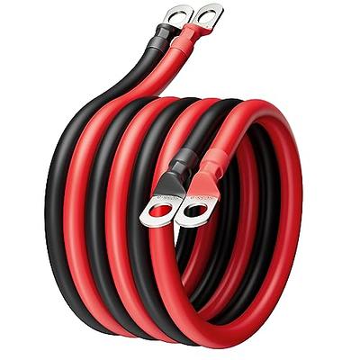 GearIT 8 Gauge Wire (25ft Each- BlackRed Translucent) Copper Clad Aluminum CCA - Primary Automotive Wire Powerground, Battery Cable, Car Audio