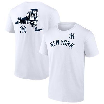 Men's Fanatics Branded Heathered Gray New York Yankees Weathered Official Logo Tri-Blend T-Shirt