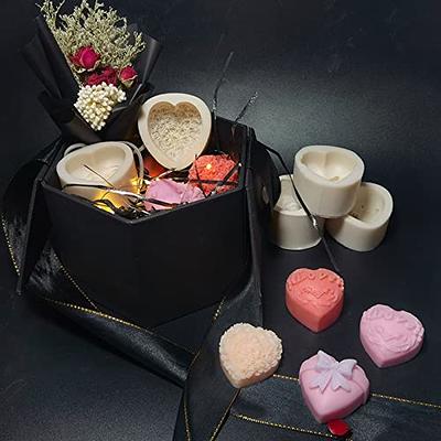 3D Love Candle with Base Silicone Mold Handmade Heart-Shaped Aromatherapy  Soap Plaster Decoration Valentine's Day Gifts Making