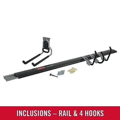 Rubbermaid FastTrack 4 48 Wall Mounted Storage Rail + 6 Hooks + 6