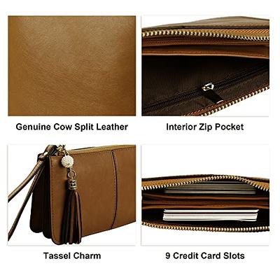 Russet Leather iPhone Full Cover Credit Card Case and Wallet. 