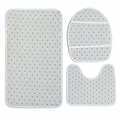 Bathroom Rugs Set 3 Piece, Bath Mat with Toilet Mats U-Shaped Non-Slip  Water Absorbent Rubber Bathroom Mats for Tub, Shower and Bathroom  20x32+20x47+20x24, Dark Grey - Yahoo Shopping