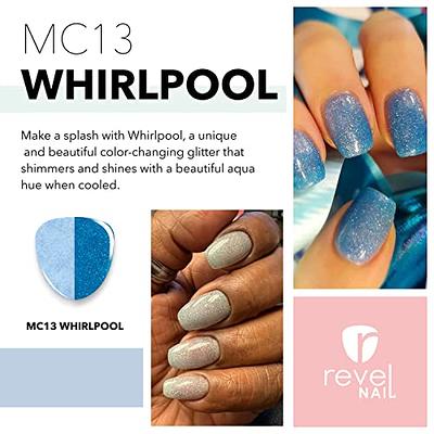 Revel Nail Dip Powder - Blue Glitter Dip Powder for Nails, Chip