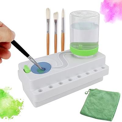 XPINYT Paint Brush Cleaner, Paint Brush Rinser Paintbrush Cleaner Paint  Brush Cleaner Tool Rinse Cup With Drain and Paint Brush Holder for Acrylic,  Watercolor and Water-Based (White Green) - Yahoo Shopping