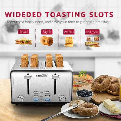 Toaster 2 Slice, KETIAN Wide Slot Toaster Stainless Steel, Countdown Timer,  Cancel Reheat Defrost Function, 6 Browning Settings, Removable Crumb  Tray,800W - Yahoo Shopping