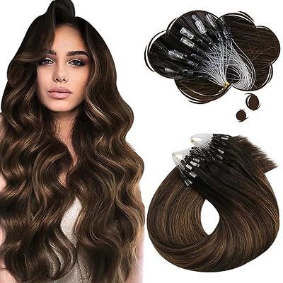 Moresoo Micro Beads Hair Extensions Ombre Brown Microloop Extensions  Balayage Darkest Brown with Medium Brown #2/6/2 Remy Human Hair Micro Link Beads  Hair Extensions 50G 50S #2/6/2 - Yahoo Shopping