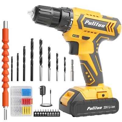 FADAKWALT Cordless Drill Set,12V Power Drill Set with Battery and Charger,  Compact Driver/Drill Bits, 3/8'' Keyless Chuck,21+1 Torque Setting, 180