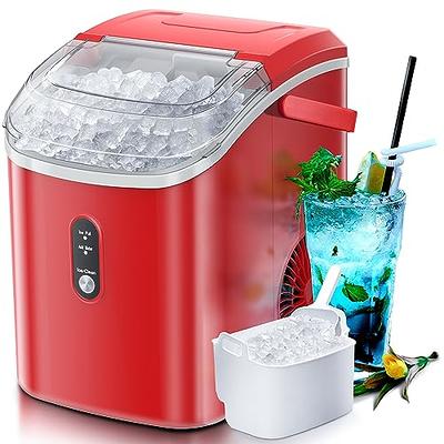 Free Village Ice Maker Machine Countertop, 40Lbs/24H, Auto Self-Cleaning, 24pcs Ice Cube in 13 Mins, Portable Compact Ice Cube Maker, with Ice Scoop