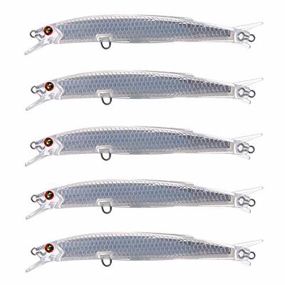  FREE FISHER 20Pcs Unpainted Fishing Lures,Blank