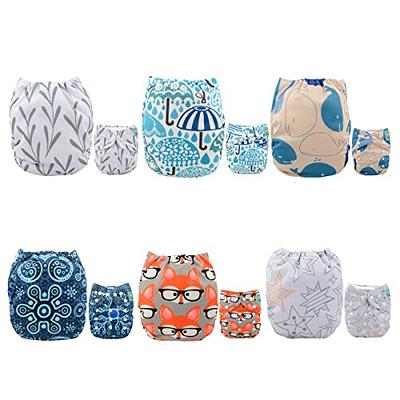 ALVABABY Baby Cloth Diapers 6 Pack with 12 Inserts Adjustable Washable and  Reusable Pocket Diapers for Baby Girls 6BM88