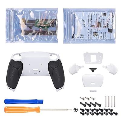  eXtremeRate White Rubberized Grip Programable RISE 2.0 Remap  Kit for PS5 Controller BDM 010 & BDM 020, Upgrade Board & Redesigned Back  Shell & Back Buttons for PS5 Controller - Controller