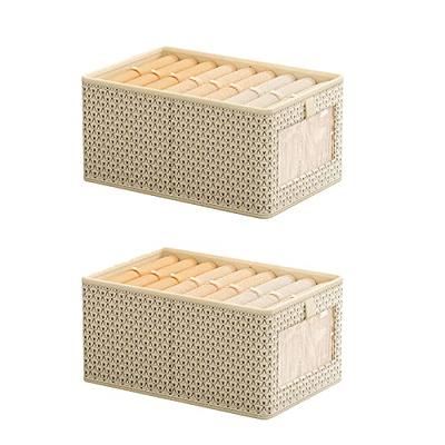 4 Pack Linen Storage Bins, Storage Containers for Organizing