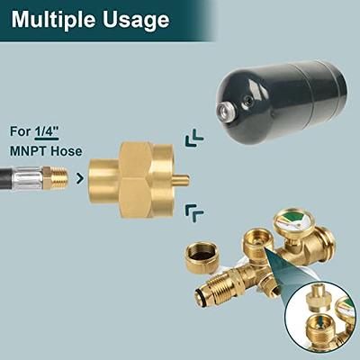 GASPRO Propane Refill Adapter LP Gas Cylinder Tank Coupler-Fits QCC1/Type1  Propane Tank and 1 LB Throwaway Disposable Cylinder-100% Solid Brass