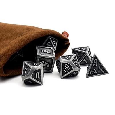 D6 Metal Dice Set, HNCCESG 6 Sided Dice 6 Pieces Solid Metal Game Dice for  DND Dungeons and Dragons Role Playing Game RPG Pathfinder Shadowrun