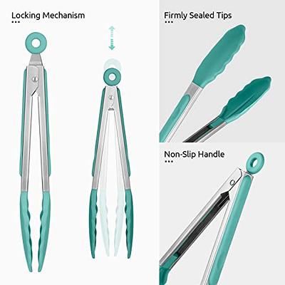 12 Inch Silicone Coated Locking Tongs