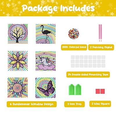 SUNGEMMERS Suncatcher Kits - Fun Arts and Crafts for Girls Ages 6-8, Great  Birthday Gifts