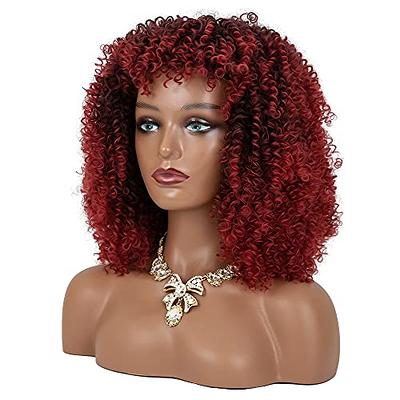 Realistic Female Mannequin Head with Shoulder Manikin PVC Head Bust Wig Head Stand for Wigs Display Making,Styling,Sunglasses,Necklace Earrings, Light