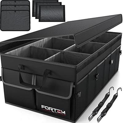 Collapsible Car Trunk Organizer with Multi Compartments and