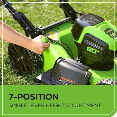 Greenworks 80V 21 Cordless Battery Push Lawn Mower w/ 4.0Ah Battery & Charger