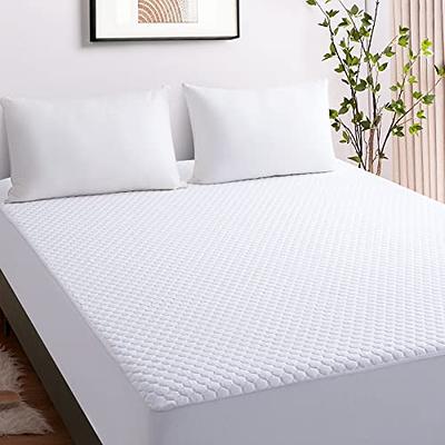 Twin Mattress Protector Waterproof Mattress Pad Cover, Viscose Made from  Bamboo Terry Soft Mattress Protector Twin Cover with Deep Pocket Fits Up to