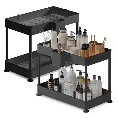 StorageBud Non-Slip Grip Kitchen Under Sink Organizer - Bathroom