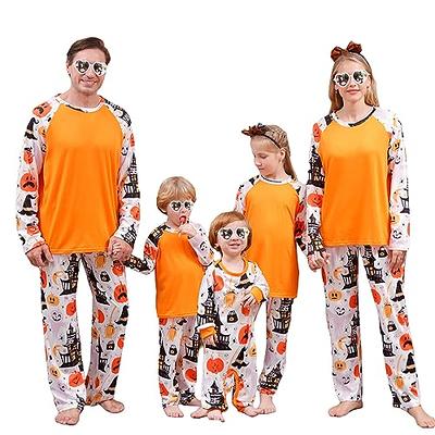 Family Pajamas Matching Sets Halloween Pumpkin Sleepwear for Baby Adults  and Kids Holiday PJS Set