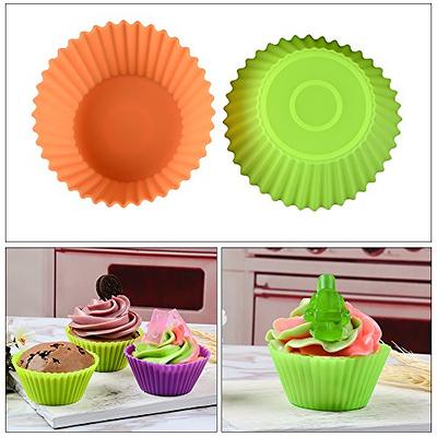 12-Pack Silicone Jumbo Round Reusable Cupcake and Muffin Baking