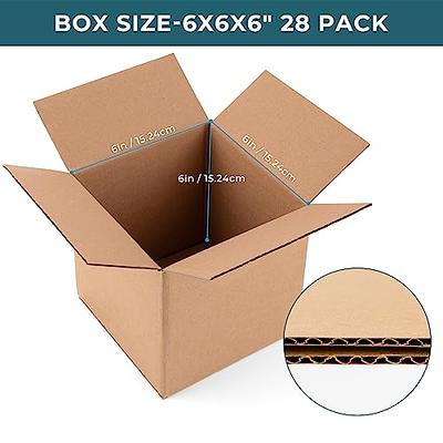 Golden State Art, 8x6x2 inches Shipping Boxes Pack of 26, Brown Corrugated  Cardboard Boxes for Mailing Packing Literature Mailer