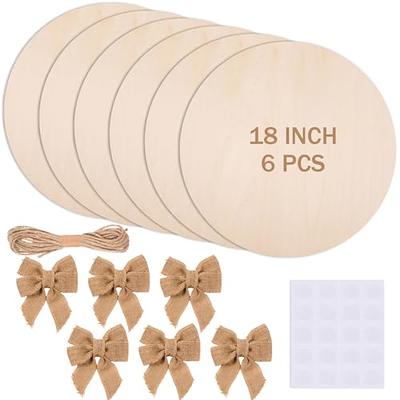 24 Pack 8 Inch Wooden Circles for Crafts 0.2 Thick Unfinished Round Wood  Slices Natural Rounds Wooden Cutouts Blank Round Wood Discs for DIY Crafts