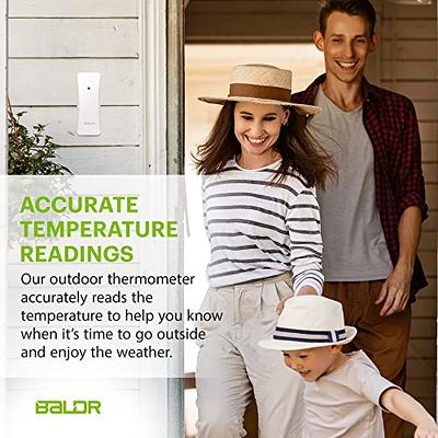 BALDR Wireless Weather & Rain Gauge with Remote Sensor - Weather Station -  Battery-Operated Digital Hygrometer with Large Monitor Display, Indoor Outdoor  Thermometer with 328ft/100m Range, White - Yahoo Shopping