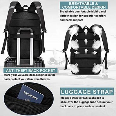  Backpack for Men,Extra Large 50L Travel Backpack with USB  Charging Port,Laptop Backpack 17 Inch Water Resistant Big Capacity Heavy  Duty Computer Bag TSA Approved Business,Black : Electronics