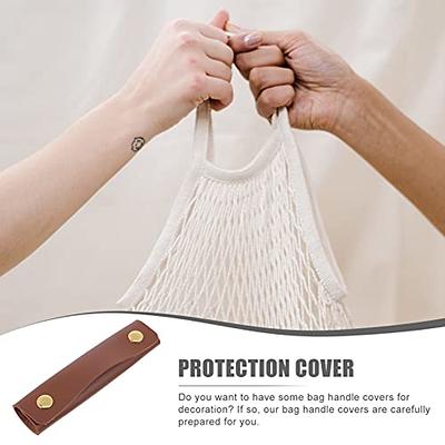 TENDYCOCO Leather Handle Wrap Luggage Wrap Handbag Handle Leather Wrap  Cover Grip Protector Black Luggage Handle Wrap