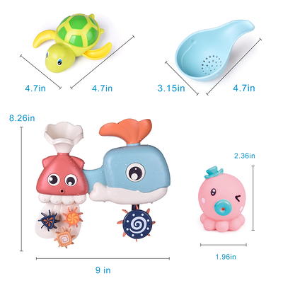 Lehoo Castle Bath Toys, Magnetic Fishing Game for Bath, 4 Pcs Wind up  BathToys, Shower Bathtub Toys with Shark Fishing Net, Baby Toys 18 Months+  - Yahoo Shopping