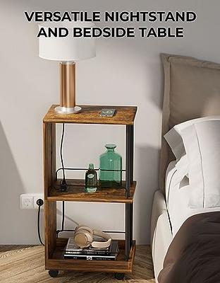 3-Tier End Table Side Table Nightstand for Small Space  Living room table,  Bedroom night stands, Living room bedroom