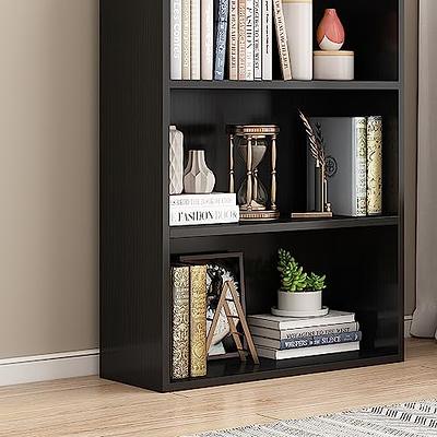 NEWSENDY 6-Tier Open Tall Skinny Bookshelf, Floor Standing Bookcase Storage  Shelves, Wooden Cube Storage Shelf for Home Office, Living Room, Bedroom,  Black - Yahoo Shopping