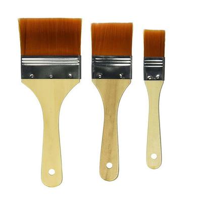 Dyiom 32 Pcs Flat Paint Brush Set, Nylon Hair Small Brush Bulk for