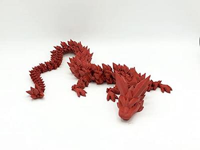 3D Printed Articulating Crystal Dragon Flexi Dragon Fidget Toy