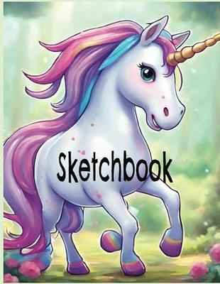 Sketchbook for Kids: Adorable Unicorn Large Sketch Book for Sketching,  Drawing, Creative Doodling Notepad and Activity Book - Birthday and  (Paperback)