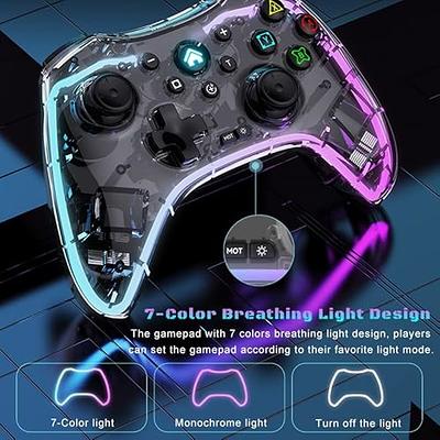 PC Wireless Controller, Bluetooth Gaming Controllers for Windows, Steam,  Laptop, Mac, Tablet, iPad, Switch, and Smart TV, with Dual Vibration,  6-Axis